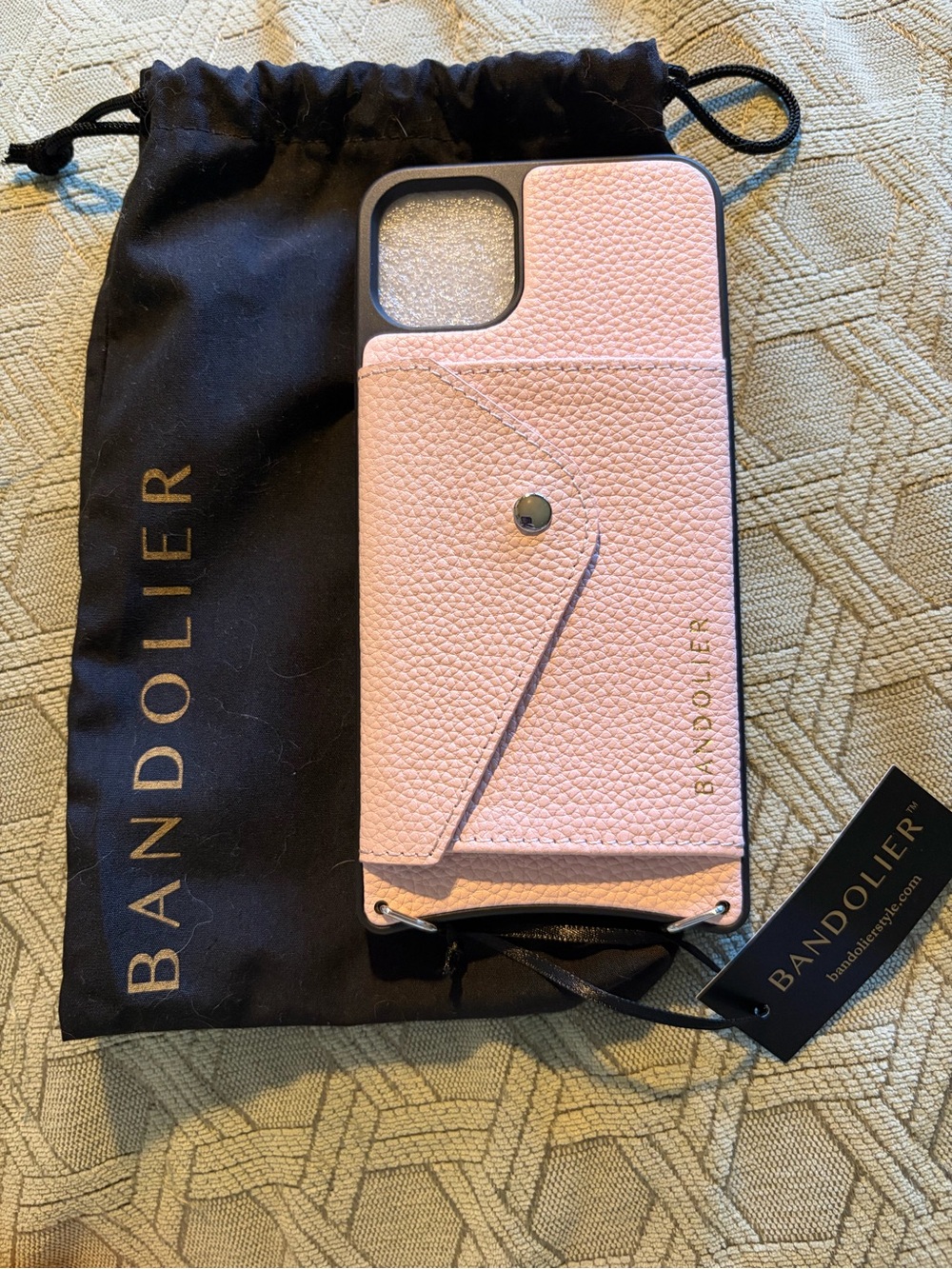 Bandolier Hailey Leather Light Baby Pink Phone Case, IPhone 11 Pro Max